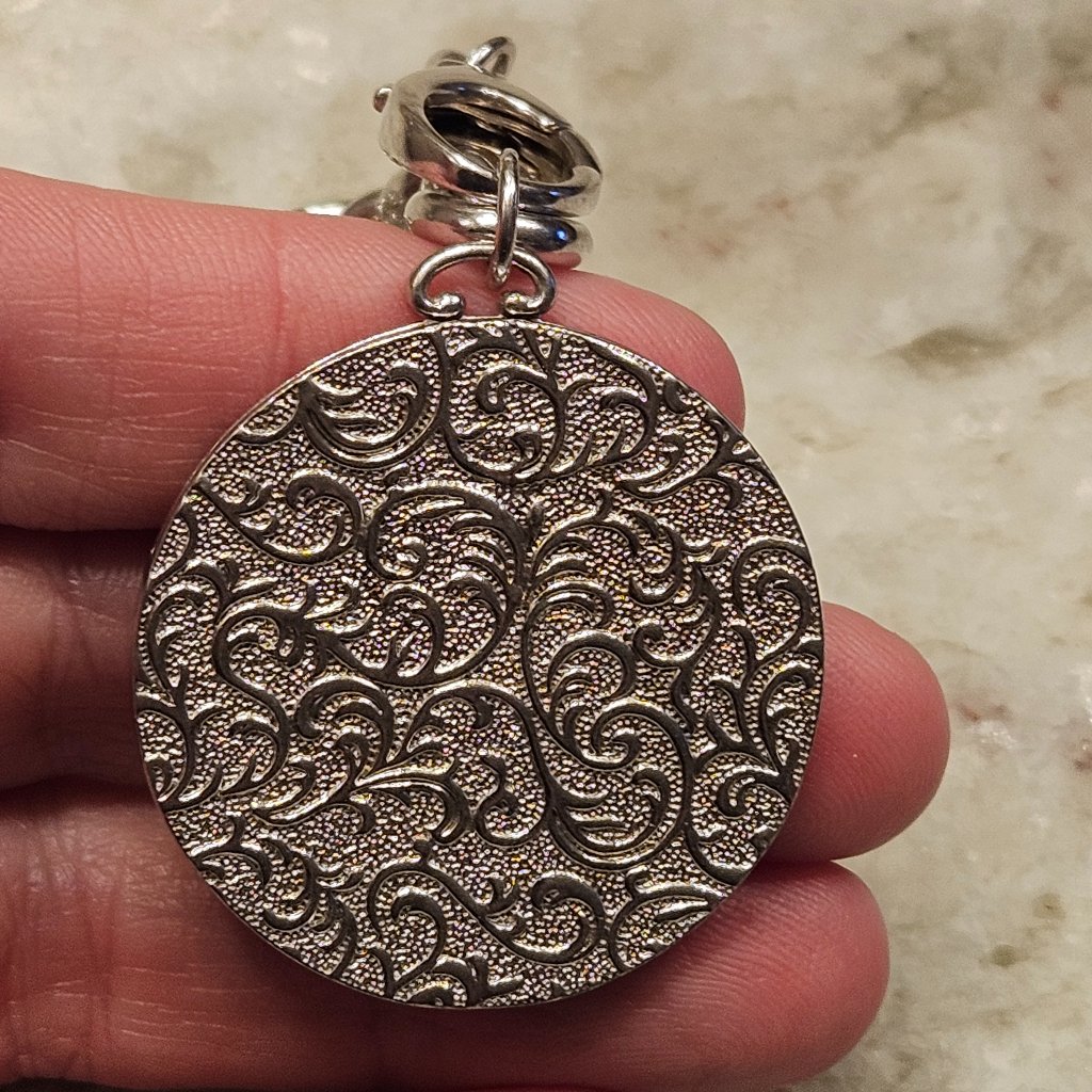Rare Monica Rich Kosann 925 Silver Luck Charm Bracelet Engraved Vine Locket — image 7 of 8
